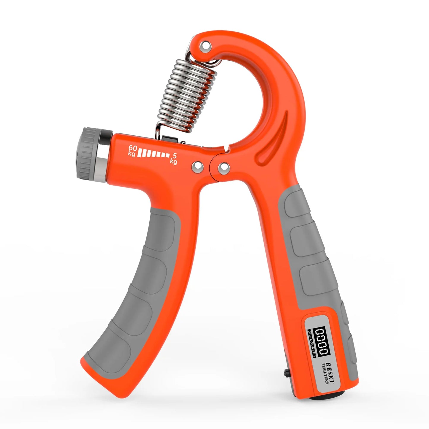 Adjustable Hand Grip Strengthener 5–60 kg – Non-Slip Ergonomic Hand Gripper with Stainless-Steel Spring, Forearm & Wrist Exerciser, Finger Trainer, Portable Home Gym & Rehabilitation Tool for Men & Women, Built-In Counter Options, Durable Grip Handle