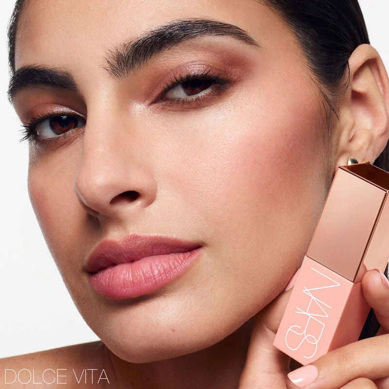 Brazen | NARS Afterglow Liquid Blush 7ml Buildable Hydrating Blush with Sodium Hyaluronate and Vegan Protein