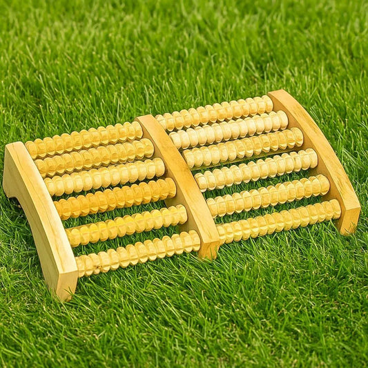 Wooden Foot Roller Massager – Manual Reflexology Tool