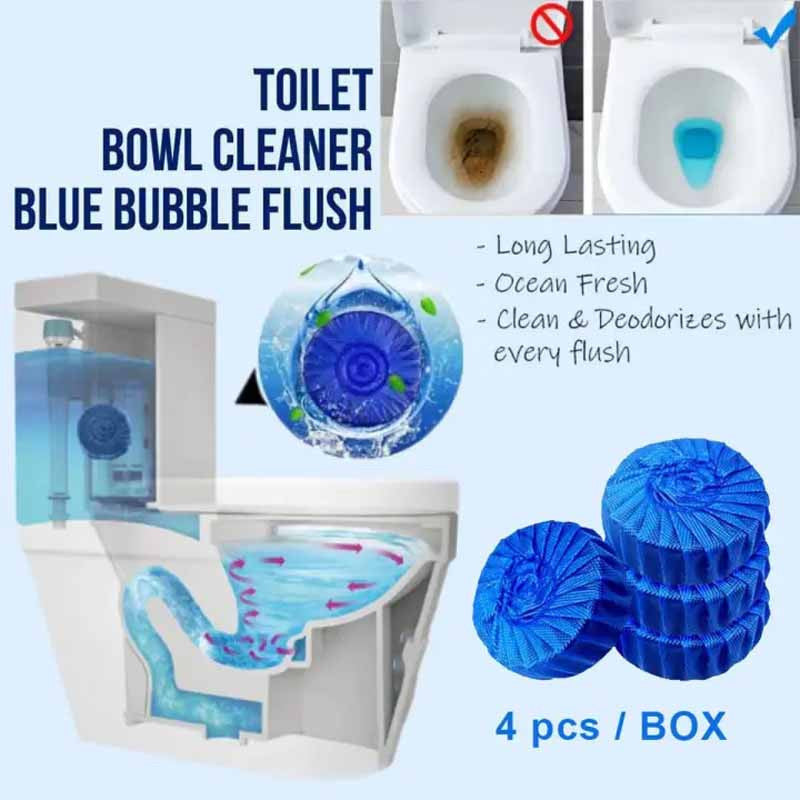 Toilet Bowl Cleaner Tablets – 10 Pcs Blue Bubble, Eco-Friendly & Fresh Fragrance